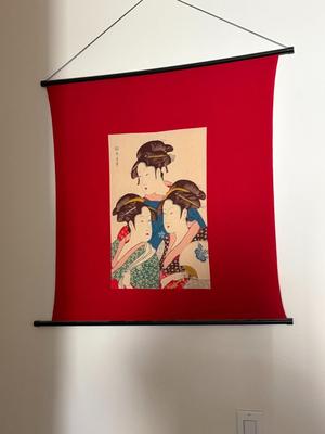 Hanging scroll of Three Beauties of the Present Day