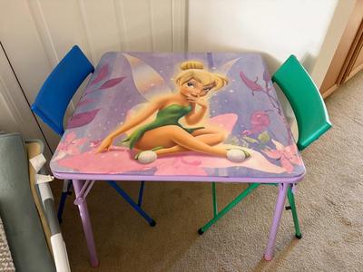 Tinkerbell folding table & 2 folding tables