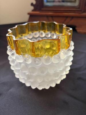 Hobbs glass sugar and creamer