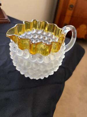 Hobbs glass sugar and creamer