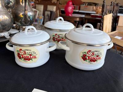 3 Campbell's soup pots