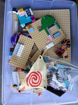 2 containers of Legos