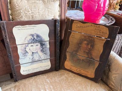 Pair of advertisement pictures