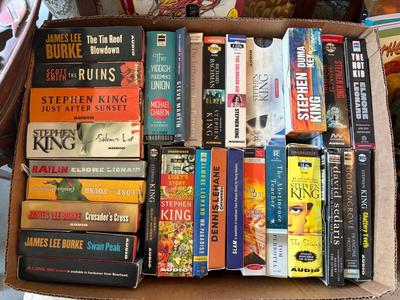 Box of books on tape