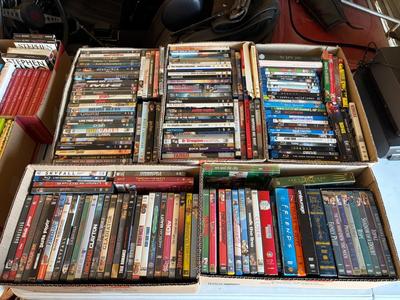 5 boxes of DVDs