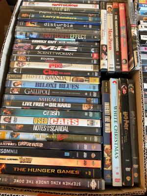5 boxes of DVDs
