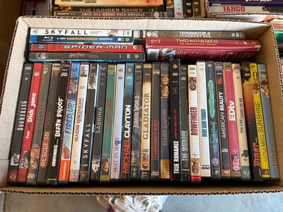 5 boxes of DVDs