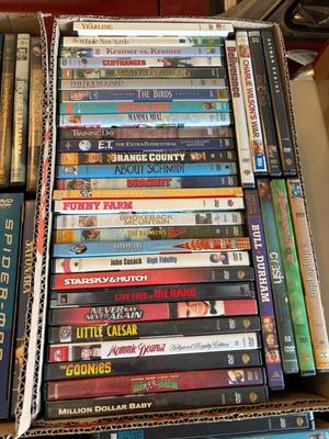 5 boxes of DVDs