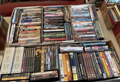 5 boxes of DVDs