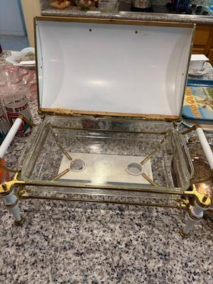 Mid Century Anchor Hocking Fire King chafing dish