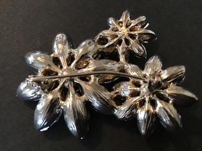 Green Rhinestone Brooch