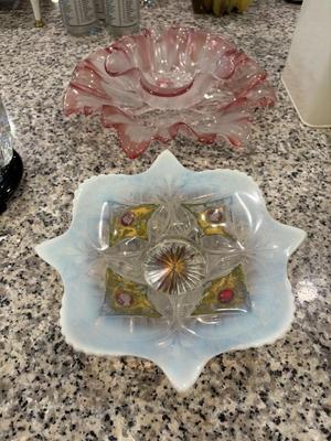 Goofus bowl, flower tray & bowl