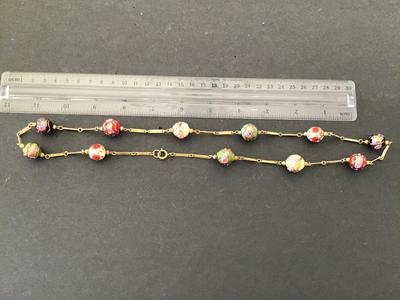 Vintage Venetian Wedding Cake Murano Glass Necklace