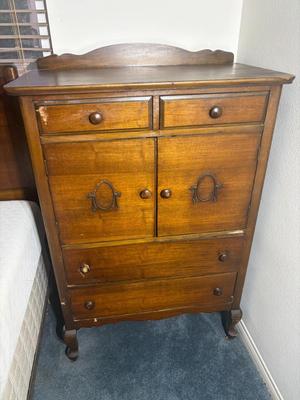 Antique walnut chest