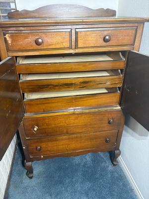 Antique walnut chest