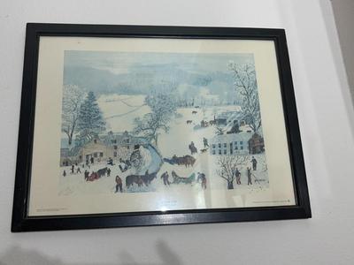 Print of "A Frosty Day" by Grandma Moses
