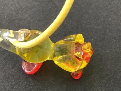 Vintage Blown Glass Duck Pendant