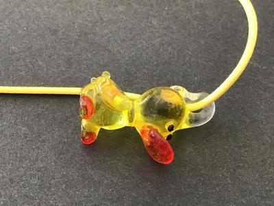 Vintage Blown Glass Duck Pendant