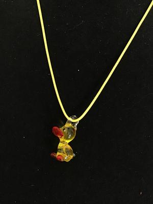 Vintage Blown Glass Duck Pendant