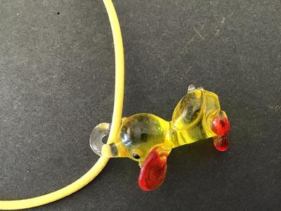 Vintage Blown Glass Duck Pendant