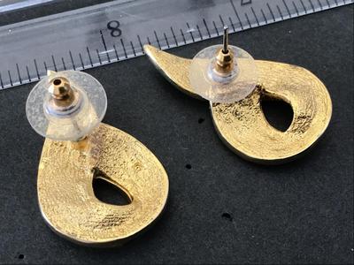 Vintage Black Enamel Earrings