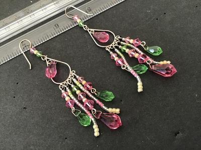 Pink Crystal Earrings