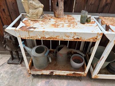 Metal garden cart