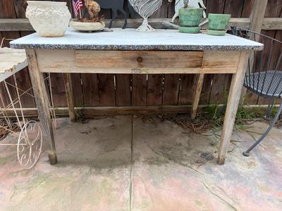 Vintage porcelain top table