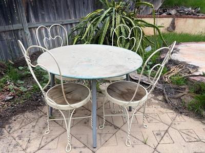 Ice cream parlor chairs & table