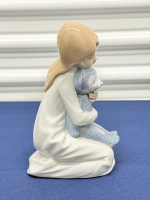 Girl with Teddy Bear Porcelain Figurine by Nao Lladró