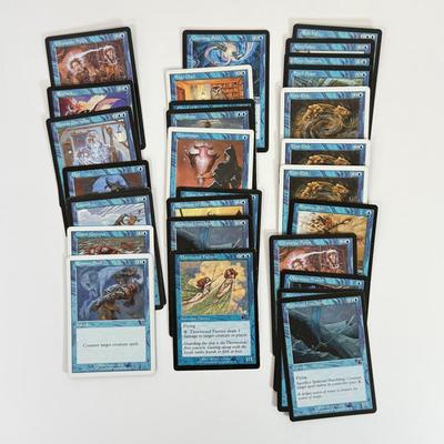 LOT 32: Vintage Magic the Gathering MTG TCG Blue Common Cards