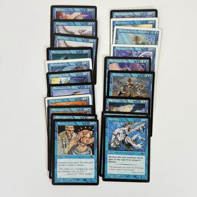 LOT 32: Vintage Magic the Gathering MTG TCG Blue Common Cards