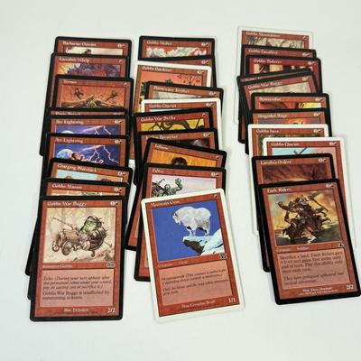 LOT 34: Vintage Magic the Gathering MTG TCG Red Common Cards