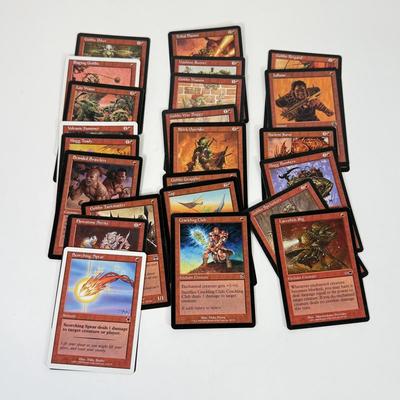 LOT 34: Vintage Magic the Gathering MTG TCG Red Common Cards