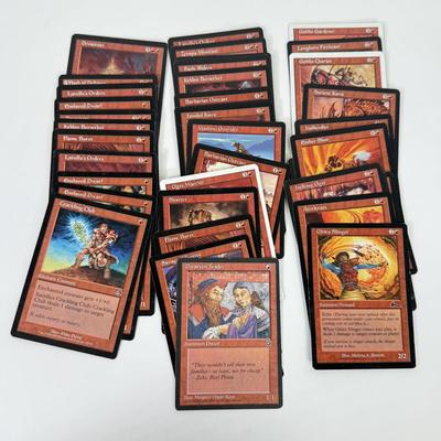 LOT 34: Vintage Magic the Gathering MTG TCG Red Common Cards
