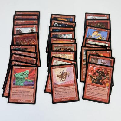 LOT 34: Vintage Magic the Gathering MTG TCG Red Common Cards