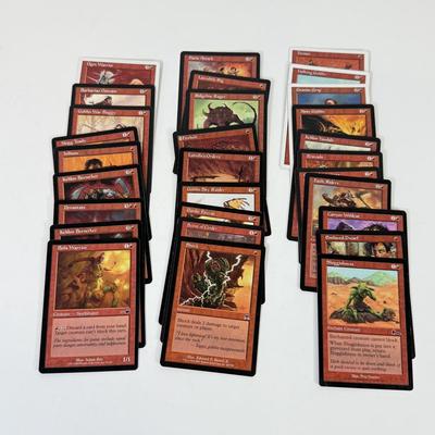 LOT 34: Vintage Magic the Gathering MTG TCG Red Common Cards