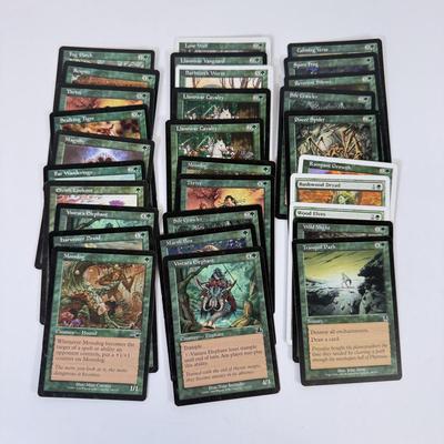 LOT 35: Vintage Magic the Gathering MTG TCG Green Common Cards