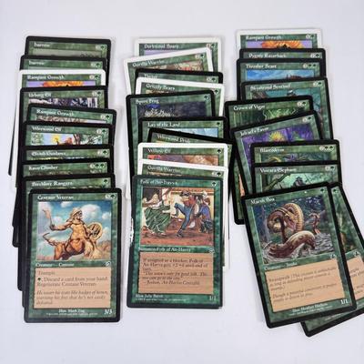 LOT 35: Vintage Magic the Gathering MTG TCG Green Common Cards