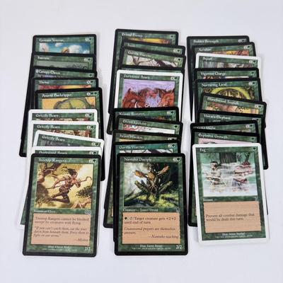 LOT 35: Vintage Magic the Gathering MTG TCG Green Common Cards