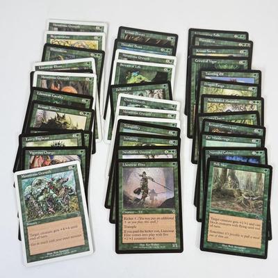 LOT 35: Vintage Magic the Gathering MTG TCG Green Common Cards