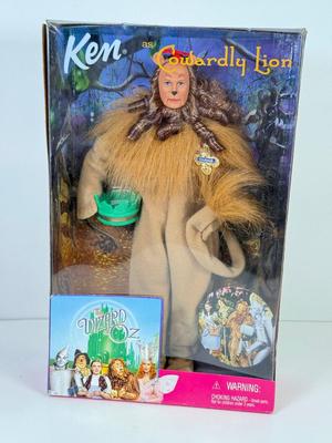 LOT 38: 1999 Mattel Barbie The Wizard of Oz Dolls: "Ken as" Scarecrow, Cowardly Lion & Tin Man
