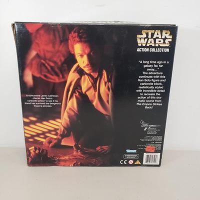 LOT 41: Kenner Star Wars 12" Han Solo as Prisoner & Carbonite Block Figure Set