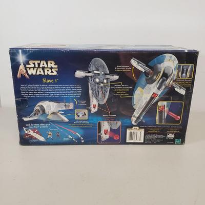 LOT 42: Star Wars Attack of the Clones Jango Fett's Slave 1 Secret Attack Reveal Vehicle