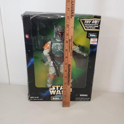 LOT 48: Kenner Star Wars electronic Boba Fett 12" Action Figure