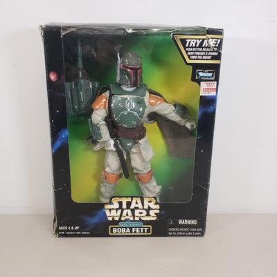 LOT 48: Kenner Star Wars electronic Boba Fett 12" Action Figure