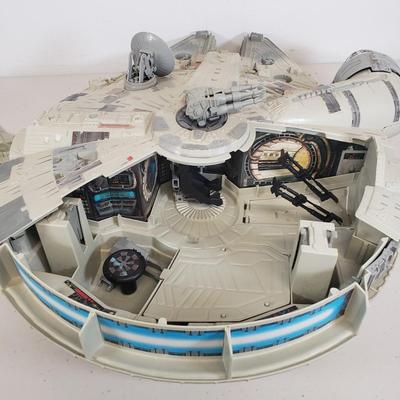 LOT 53: Star Wars Electronic Millennium Falcon & Boba Fett's Slave 1 Vehicle