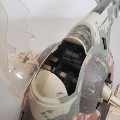 LOT 53: Star Wars Electronic Millennium Falcon & Boba Fett's Slave 1 Vehicle