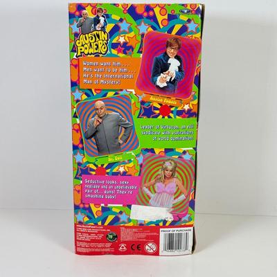 LOT 61: NRFB: 1998 Trendmasters Austin Powers Action Figure, Mattel Barbie Collector Edition Barbie & Ken as Scully & Mulder...