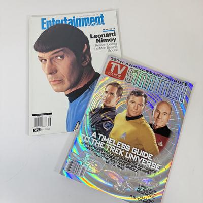 LOT 62: Star Trek Masterpiece Edition The Captains Series Captain James T Kirk Action Figure NRFB, Pez Collectible Set, Star Trek Magazines
